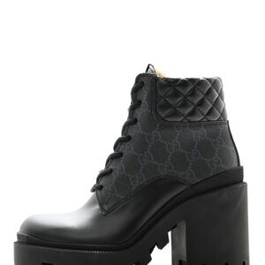 Gucci Black Quilted Ankle Booties